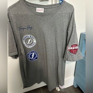 Mitchell & Ness Gray Tampa Bay Lightning Tee